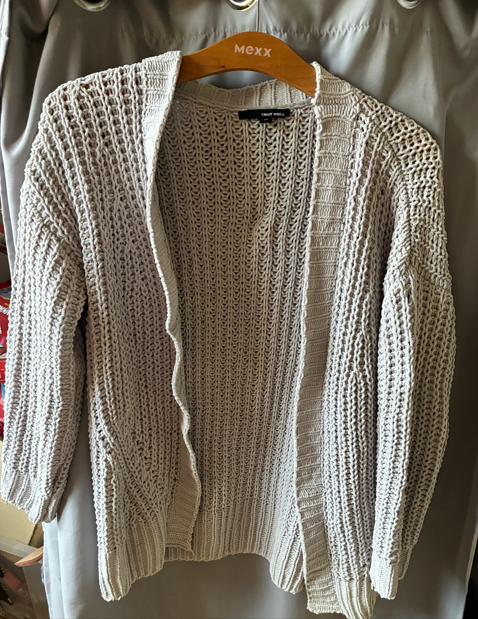 Cardigan mi long mailles épaisses XS